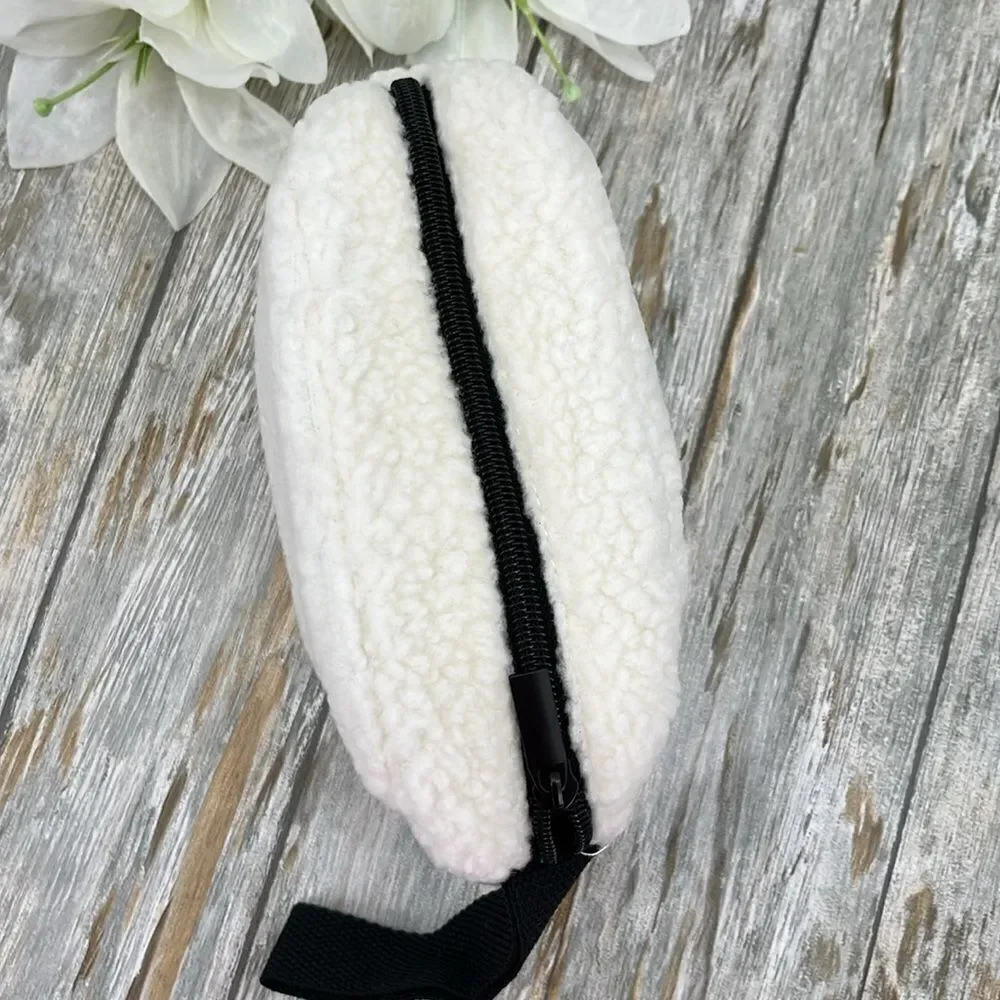 Kate Spade Sherpa Cosmetic Makeup Pouch Travel Bag Purse